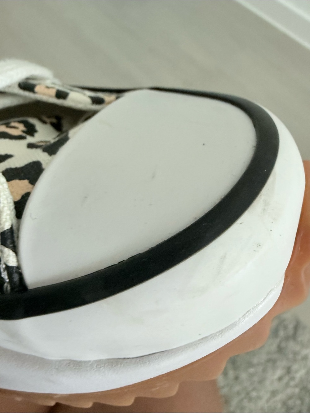 Leopard Print Platform Sneakers - White/Cream - Picture 10 of 10